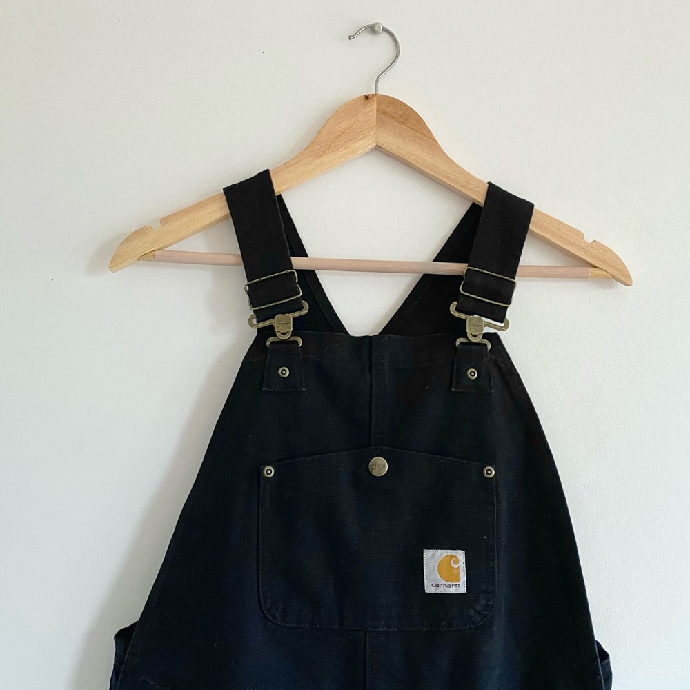 Carhartt insulated quilt overalls/ bib black
